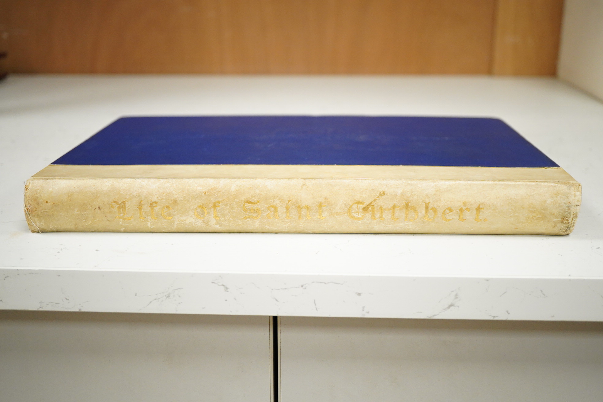 Forbes - Leith, W. (editor) - The Life of Saint Cuthbert. Written anonymously about the year A.D. 700. With forty-five full-page illuminations from the Lawson MS. End of Twelfth Century. original gilt vellum backed cloth